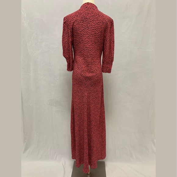 RIXO Isabella Autumn Leaf Midi Dress Sz M - Picture 3 of 7